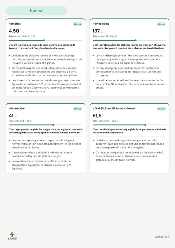 Exemple de rapport d'interprétation AI DiagMe, page 9