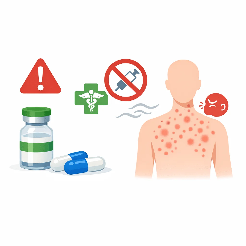 Allergie à la pénicilline, avec ses symptômes, ses risques et les antibiotiques alternatifs