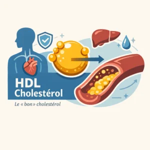 Cholestérol HDL mesuré dans le sang, le bon cholestérol protecteur du cœur