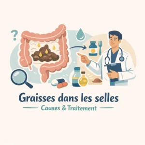 Graisses dans les selles (stéatorrhée) analysées pour explorer une malabsorption digestive