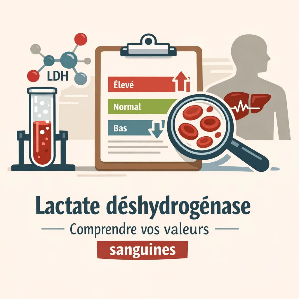 Lactate déshydrogénase (LDH) dosée dans le sang, enzyme témoin de souffrance cellulaire
