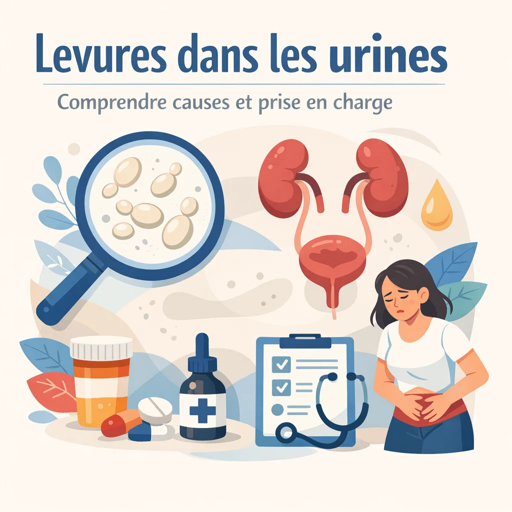 Levures dans les urines détectées à l'analyse, causes possibles et conduite à tenir