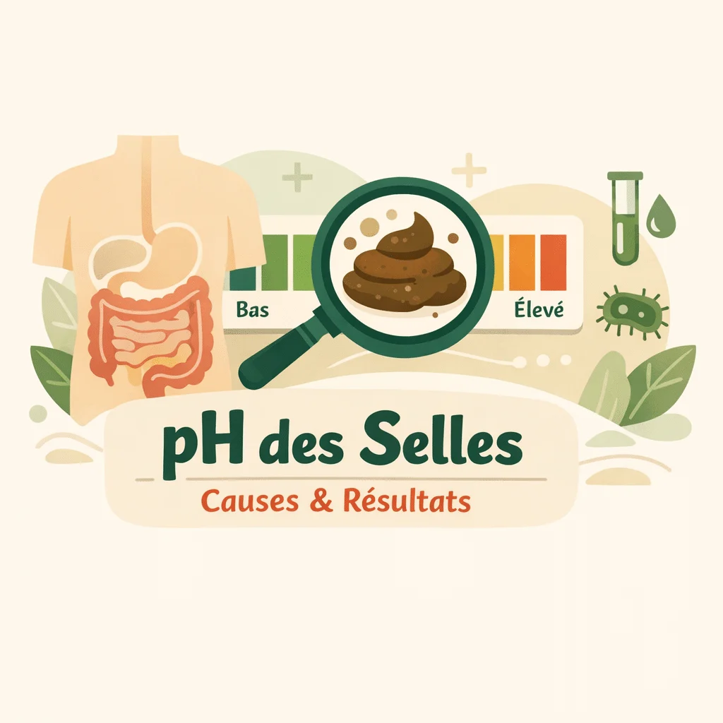 pH des selles mesuré sur un échantillon pour explorer une malabsorption digestive et ses causes