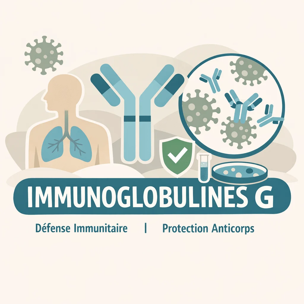 IgG, immunoglobuline G, dosée dans le sang avec l'interprétation de l'analyse