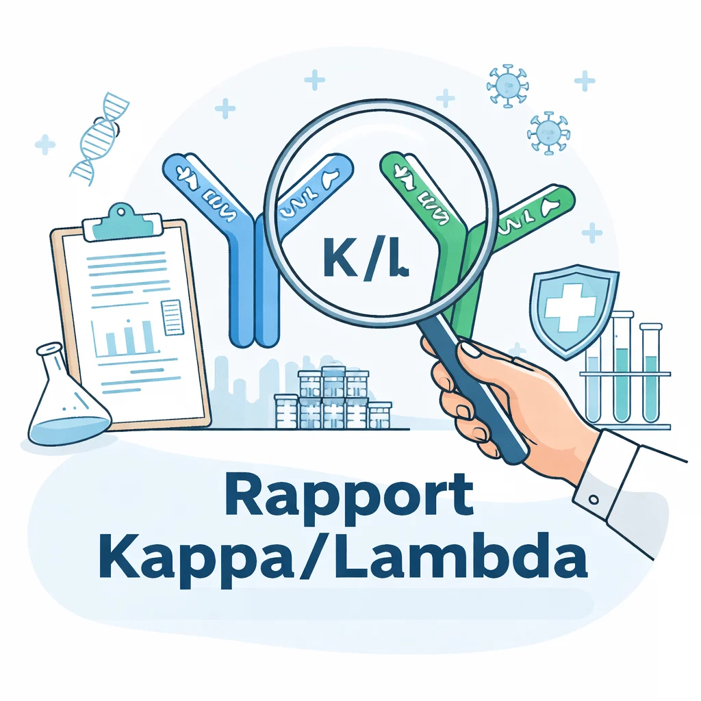 Rapport kappa/lambda des chaînes légères libres dans le sang et son interprétation