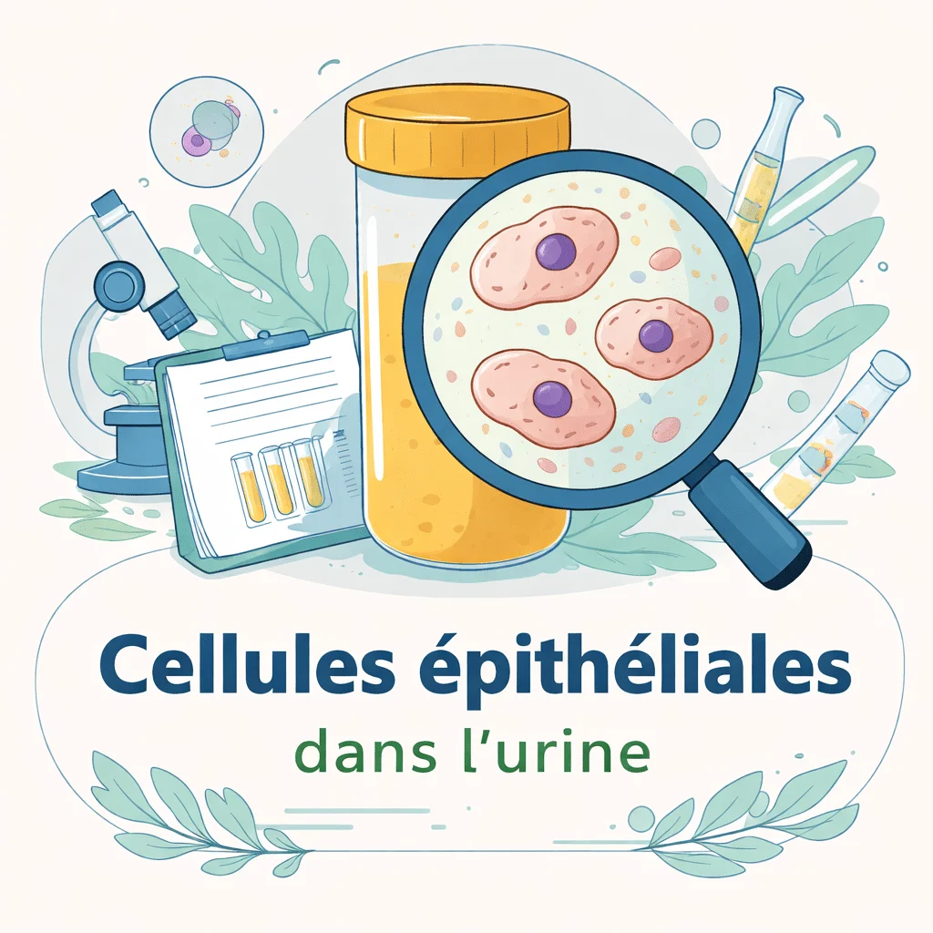 Cellules épithéliales observées dans l'analyse d'urine et interprétation de leur présence