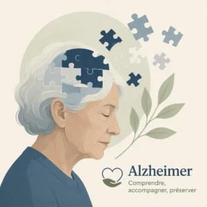 Maladie d'Alzheimer : une femme âgée et son proche aidant échangent avec attention lors d'une consultation mémoire