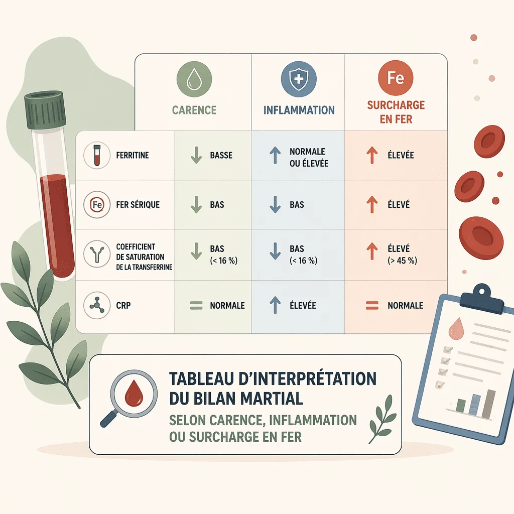 Ferritine et transferrine : marqueurs clés d'un bilan martial