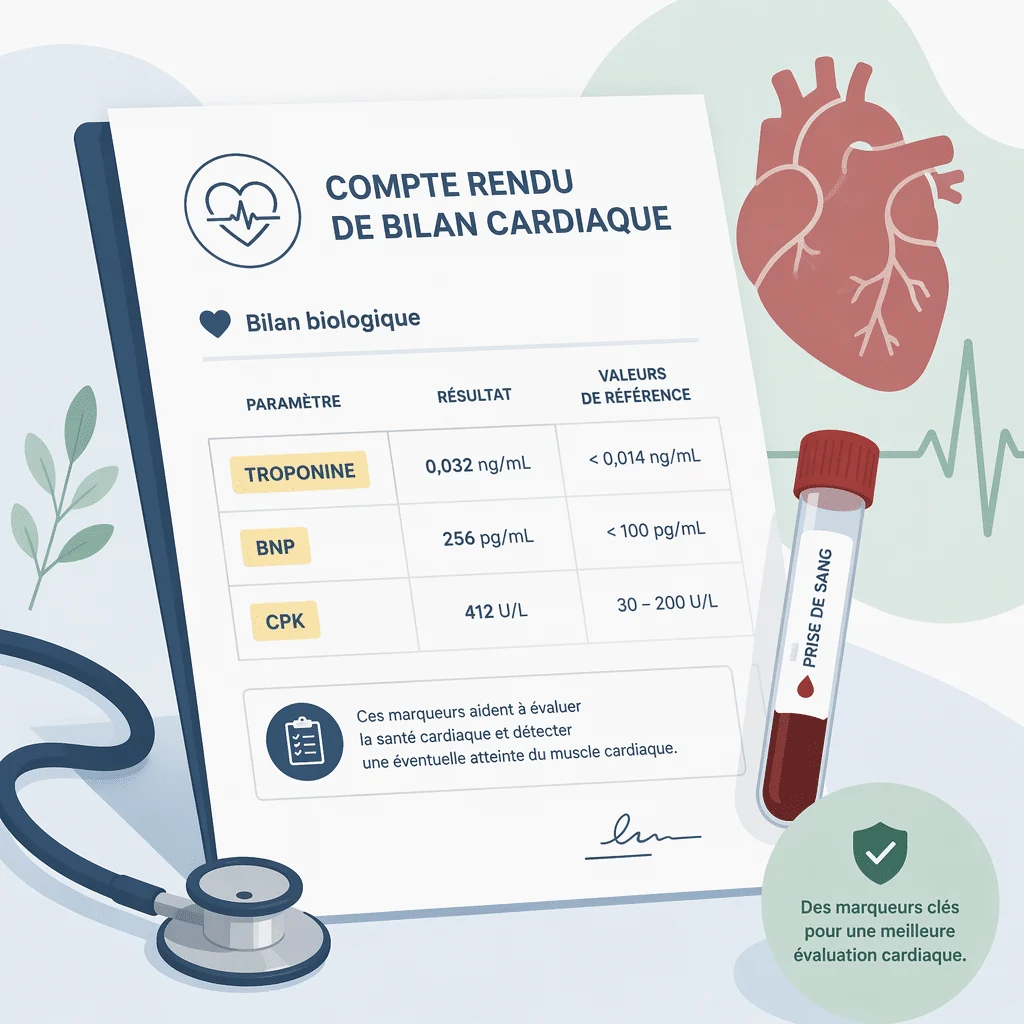 Bilan cardiaque : à quoi servent troponine, BNP et CPK