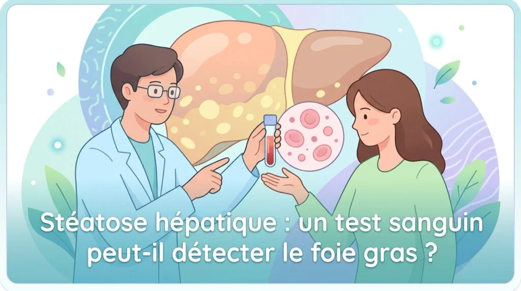 Test sanguin de stéatose hépatique montrant des transaminases élevées sur un compte rendu lu à domicile