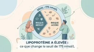 Compte rendu d'analyses affichant une lipoprotéine A élevée au-dessus du seuil de 175 nmol/L sur un bilan cardiovasculaire