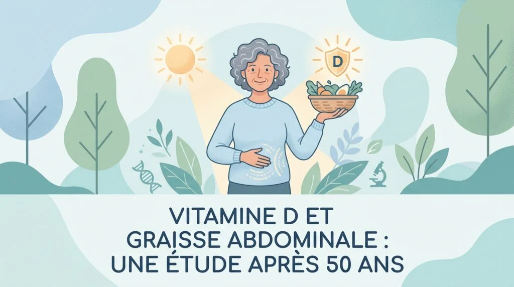 Vitamine D et graisse abdominale évaluées par un dosage sanguin de 25-OH vitamine D et un mètre ruban