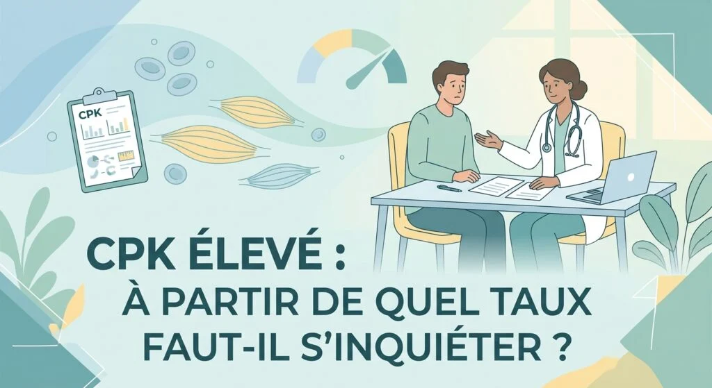 Compte rendu de prise de sang avec un taux de CPK élevé signalé