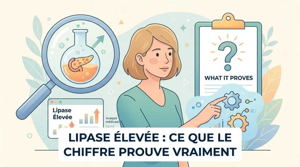 Compte rendu de prise de sang avec un taux de lipase élevée signalé