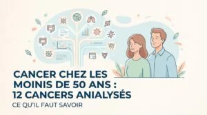 Médecin expliquant à un jeune adulte des résultats de prise de sang à propos du cancer chez les moins de 50 ans