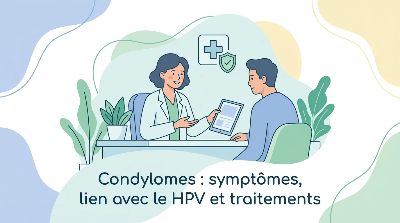 Condylome : illustration de verrues génitales liées au HPV