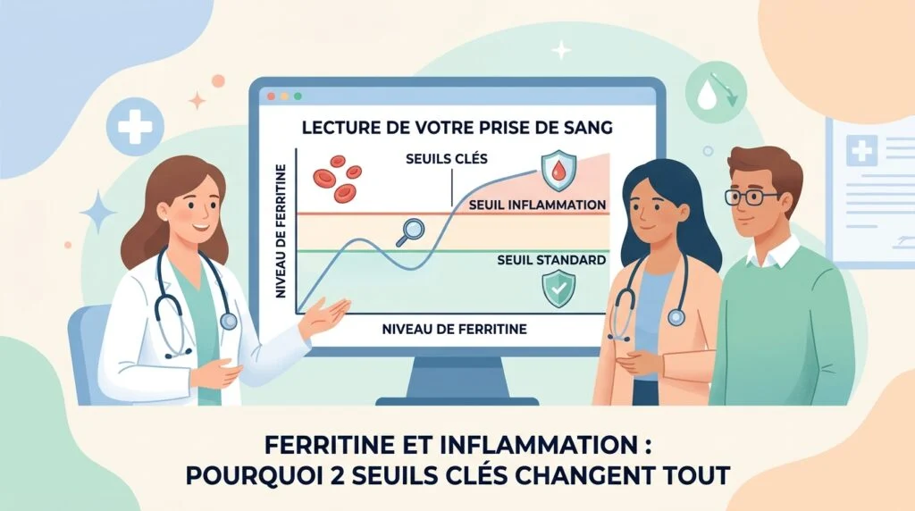 Ferritine et inflammation : pourquoi 2 seuils clés changent la lecture de votre prise de sang