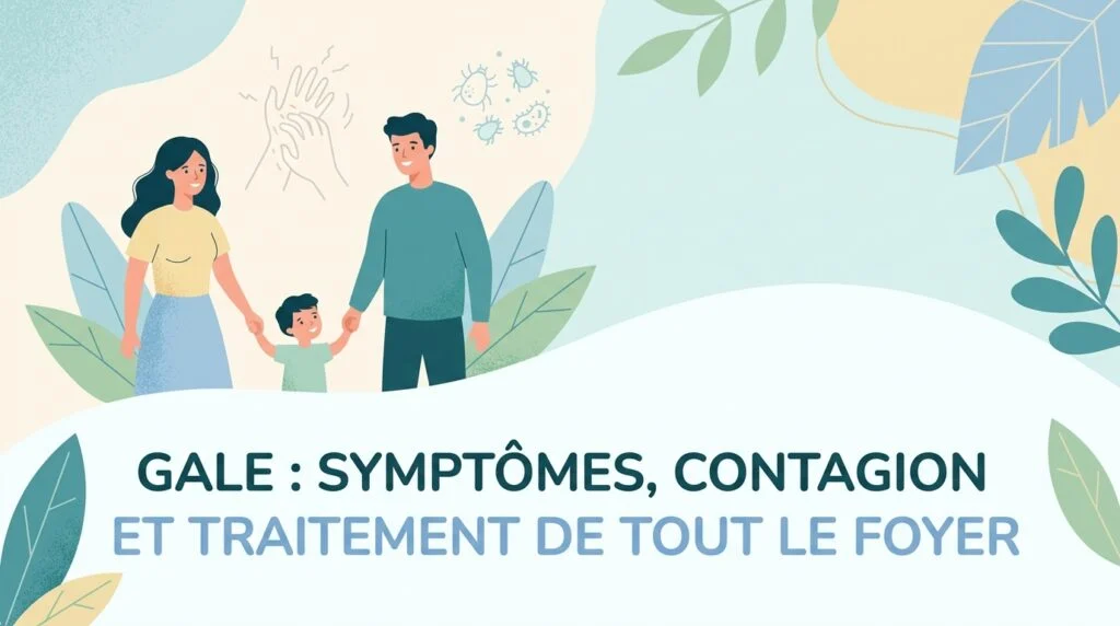 Gale : démangeaisons et sillons entre les doigts, traitement de toute la famille et du linge à la maison