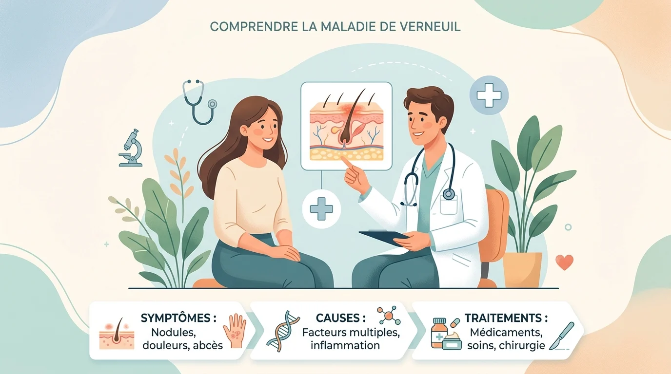 Maladie de Verneuil sous l'aisselle, nodules inflammatoires rouges et cicatrices dans le pli axillaire