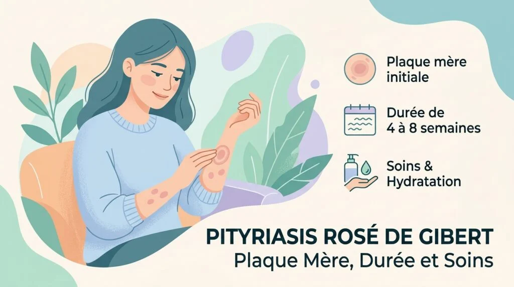 Pityriasis rosé de Gibert : plaque mère, durée et soins