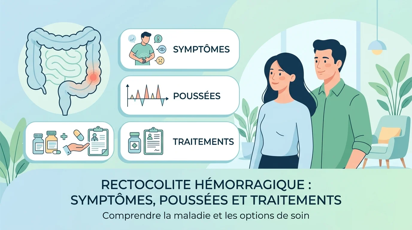 Rectocolite hémorragique : personne souffrant de douleurs abdominales pendant une poussée