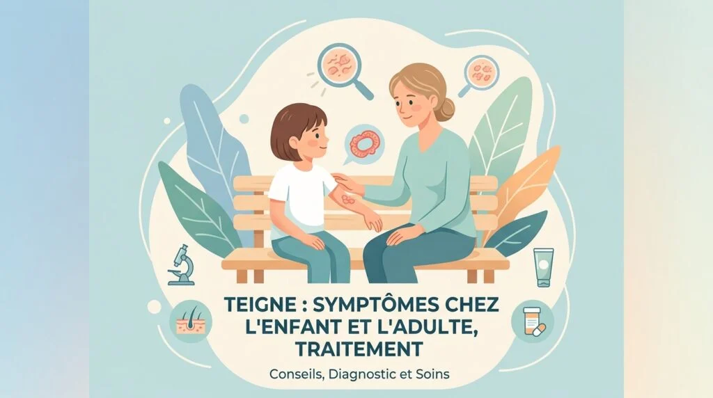 Teigne : plaque ronde et rouge en anneau sur la peau d'un bras