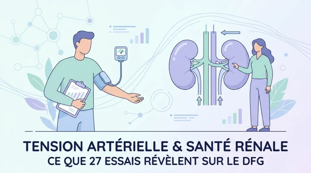 Tension artérielle et fonction rénale : ce que 27 essais révèlent sur le DFG
