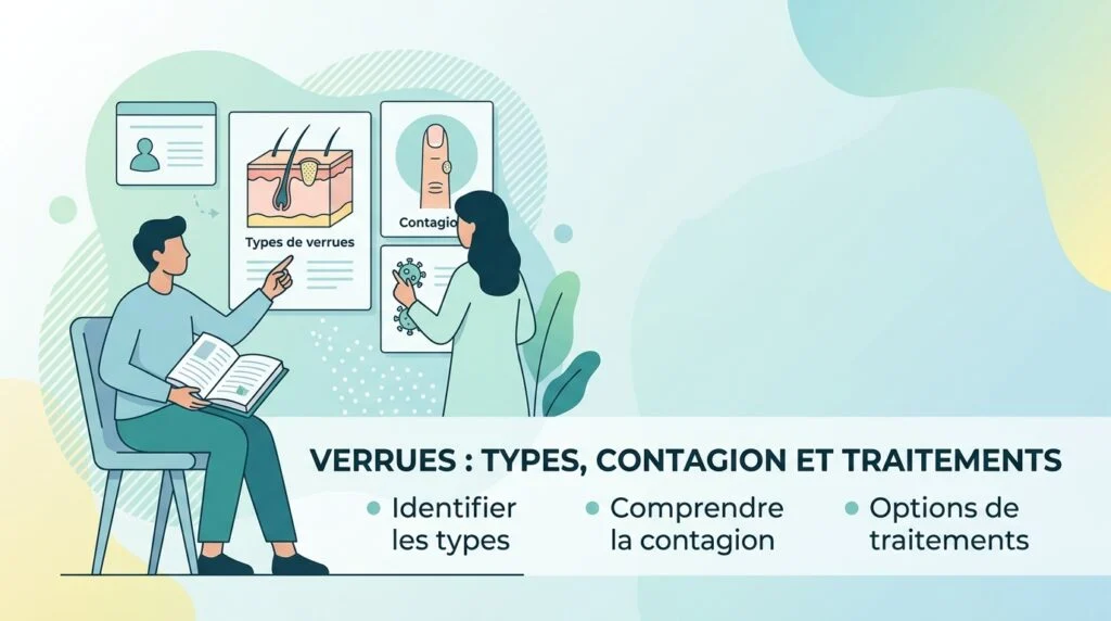 Verrues : verrue vulgaire rugueuse sur le doigt d'une main
